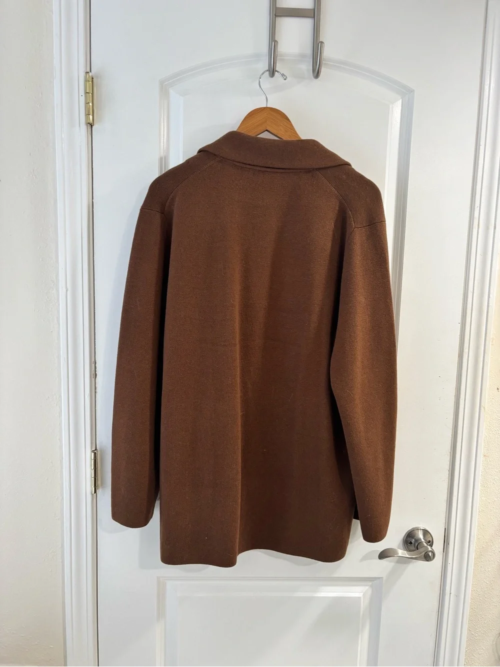 J. Crew Chocolate Brown Single-Button Knit Blazer